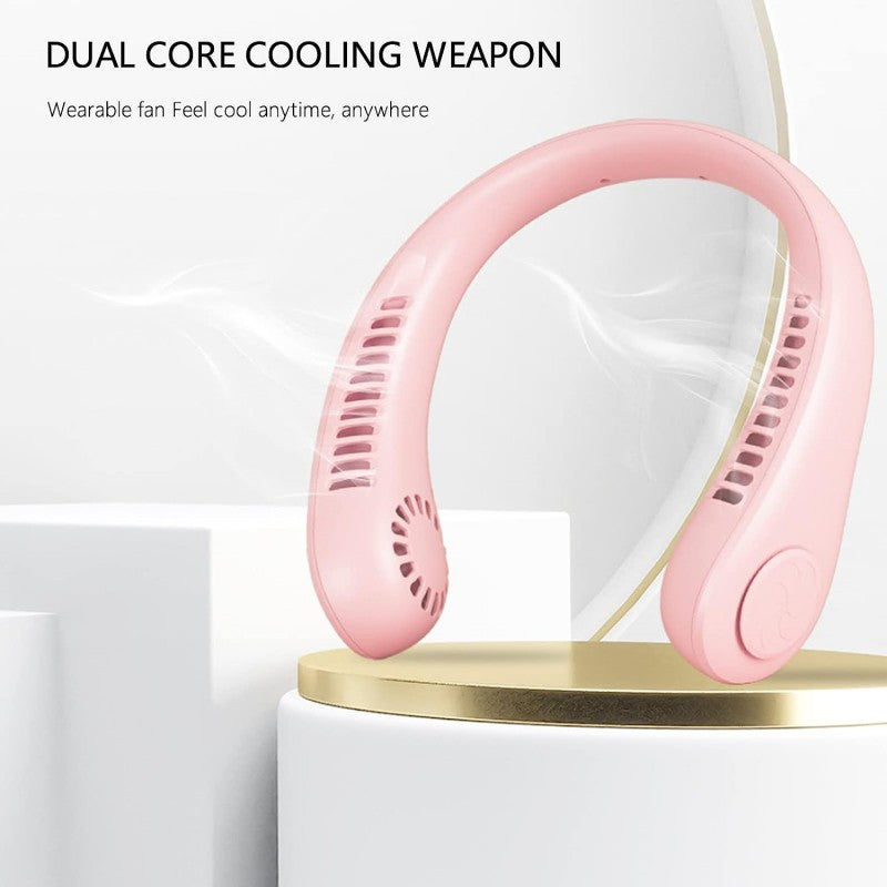 Hanging Neck Fan | Super Cooling Strong Fan 360° | Bladeless Hanging Neck Fan For Kitchen | Rechargeable USB Mini Neck Fan For Summer Sport Travel Outdoor